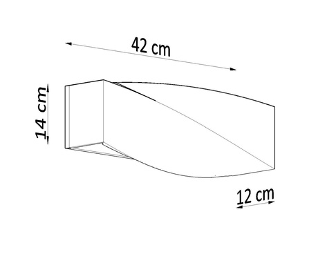 Applique en béton Sigma + 2x ampoule LED E27 4000K Cold 7.5W 650lm