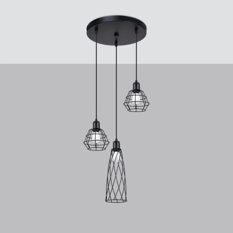 Lampe suspendue SUBA 3P noir
