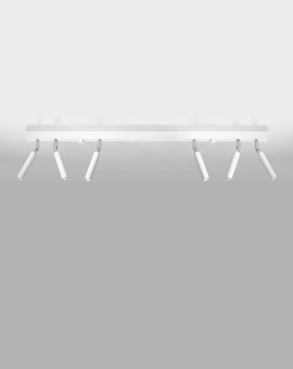 Plafond EYETECH 6 blanc + 6x ampoule LED G9 4000K Froid 4.5W 530lm