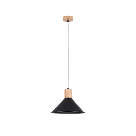 JAGA lampe suspendue noire + 1x ampoule LED E27 4000K Cold 7,5W 690lm