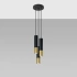 Lampe suspendue LOOPEZ 3P noir/doré