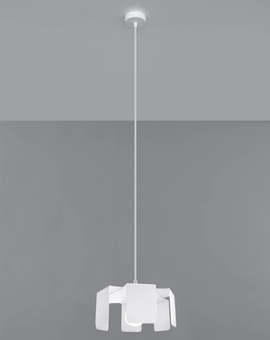 TULIP lampe suspendue blanche + 1x ampoule LED E27 3000K Warm 7,5W 620lm