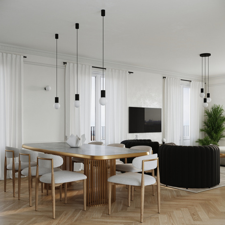 Lampe suspendue HALO 1 noir