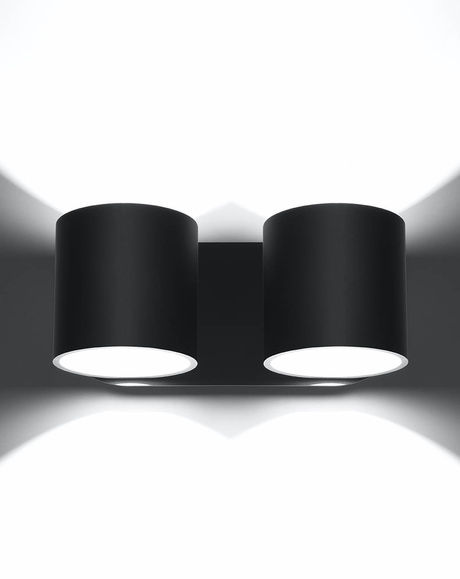 Applique ORBIS 2 noire + 2x ampoule LED G9 4000K froide 4.5W 530lm