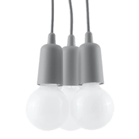 Lampe pendante DIEGO 3 gris