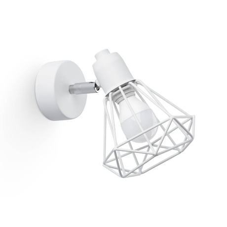 Applique ARTEMIS 1 blanche + 1x ampoule LED E14 3000K Warm 7.5W 620lm