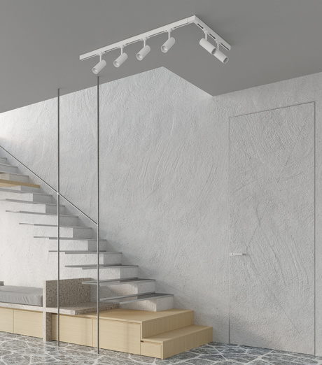 Plafonnier, 6 points, système de rail triphasé, TORN 57W LED 3000K