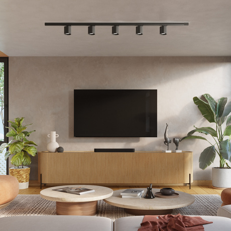 Plafonnier, 5 points, système de rail triphasé, ORBIS