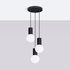 Lampe suspendue HALO 3P noir