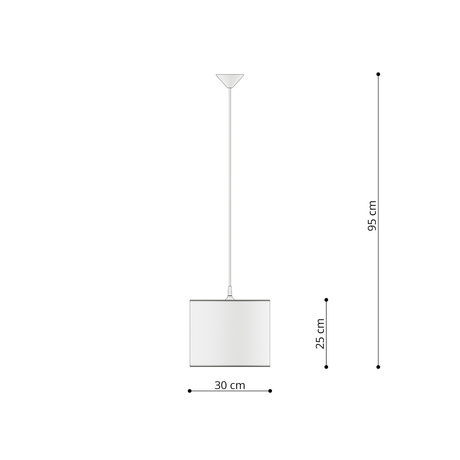 Lampe suspendue 30 + 1x ampoule LED E27 3000K Warm 7,5W 620lm