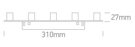 SONE 5 LED noires 3000K 10W 500lm
