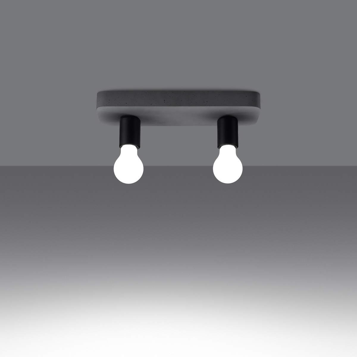 Plafond TAVO 2 + 2x ampoule LED E27 4000K Froid 7,5W 690lm