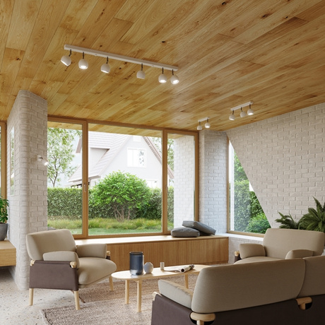 Plafond OCULARE 4L blanc + 4x ampoule LED GU-10 3000K Warm 7W 620lm