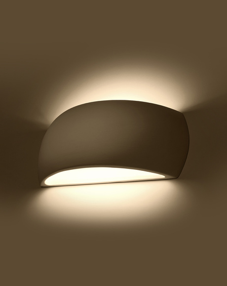 PONTIUS applique murale en céramique blanche + 1x ampoule LED G9 3000K Warm 4.5W 510lm