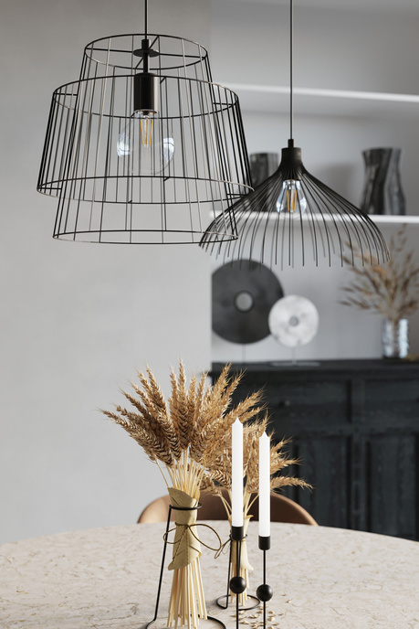 Lampe suspendue UMB noire + 1x ampoule LED E27 4000K Cold 7,5W 650lm