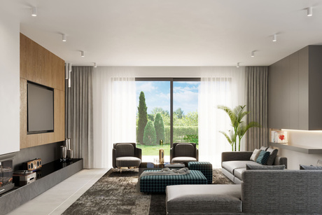 Plafond LAGOS 30 blanc + 1x ampoule LED GU-10 4000K Froid 7W 630lm