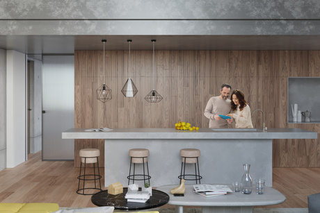 Lampe suspendue DEMI noire + 1x ampoule LED E27 4000K Cold 7,5W 650lm