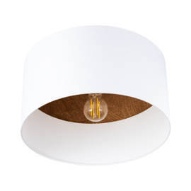 Plafond TELESTO blanc/bronze foncé + 1x ampoule LED E27 4000K Froid 7.5W 690lm