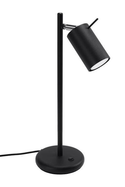 Lampe de bureau RING noir + 1x ampoule LED GU-10 4000K froide 7W 630lm