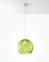 Lampe suspendue BALL verte + 1x ampoule LED E27 3000K Warm 7.5W 620lm