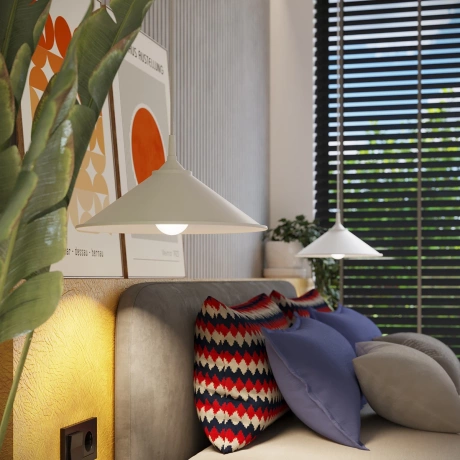 Lampe suspendue ZUMA blanc