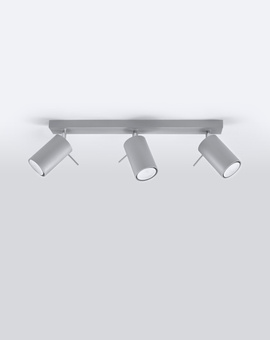 Plafond RING 3 gris + 3x ampoule LED GU-10 3000K Warm 7W 620lm