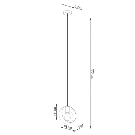 TITRAN 1 lampe suspendue blanche + 1x ampoule LED E27 3000K Warm 7.5W 620lm