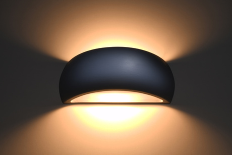 PONTIUS applique en céramique grise + 1x ampoule LED G9 4000K Cold 4,5W 530lm