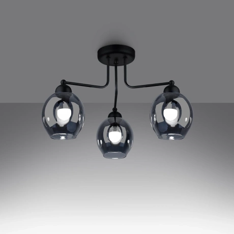 Lustre FILLAN 3 noir