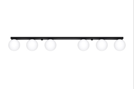 Plafond YOLI 6 noir + 6x ampoule LED G9 4000K froid 4.5W 460lm