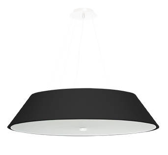 Lustre VEGA 70 noir + 5x ampoule LED E27 3000K Warm 7.5W 620lm