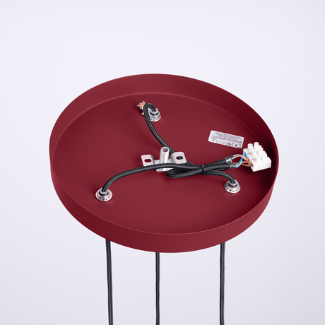 Lampe pendante HALO 3P bordeaux