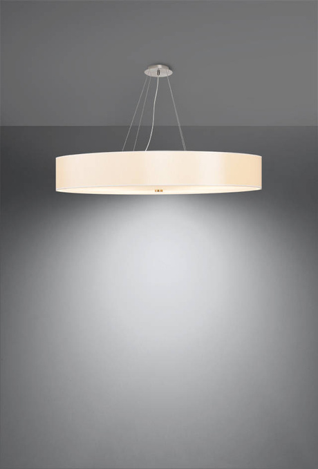 Lustre SKALA 100 blanc + 6x ampoule LED E27 3000K Warm 7.5W 620lm