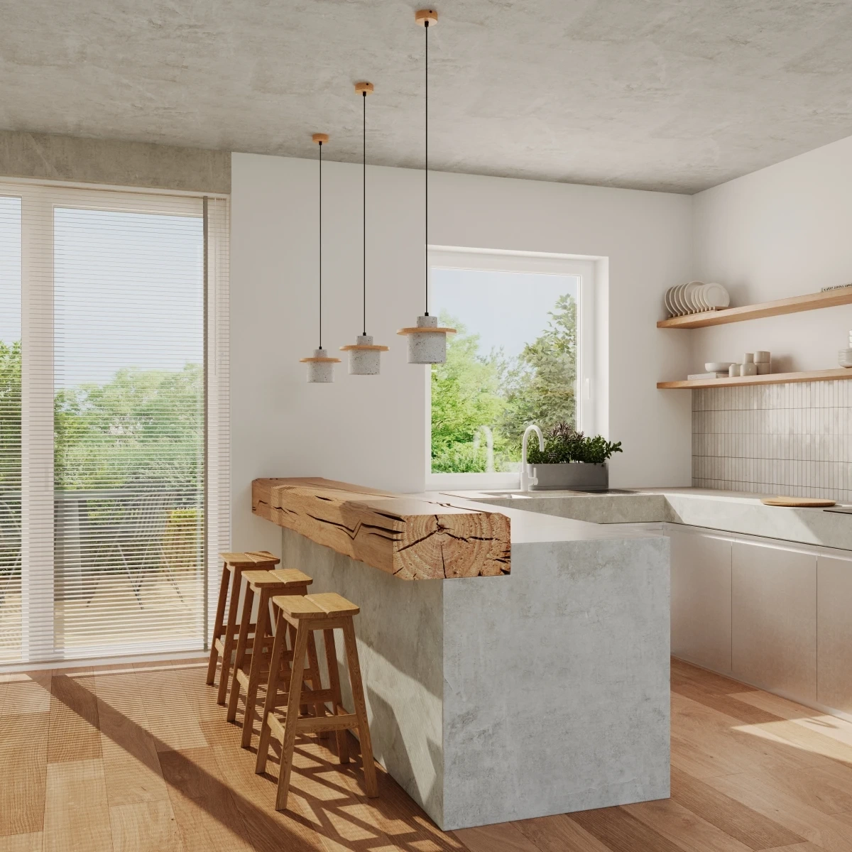 Lampe suspendue MAB béton