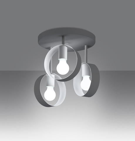 Plafond TITRAN 3 blanc + 3x ampoule LED E27 3000K Warm 7.5W 620lm