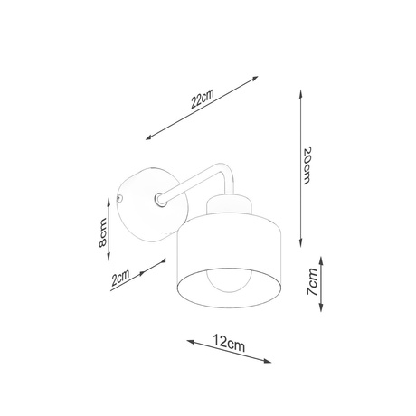 Applique SAVAR 1 noire + 1x ampoule LED E27 4000K froide 7,5W 690lm