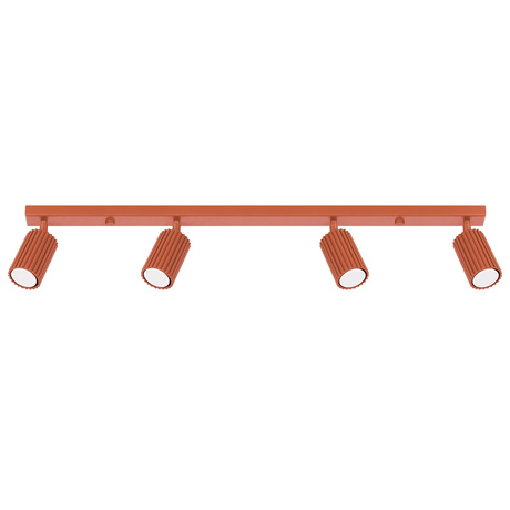 Plafonnier KARBON 4L rouge ocre