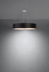 Lustre SKALA 70 noir + 6x ampoule LED E27 3000K Warm 7.5W 620lm