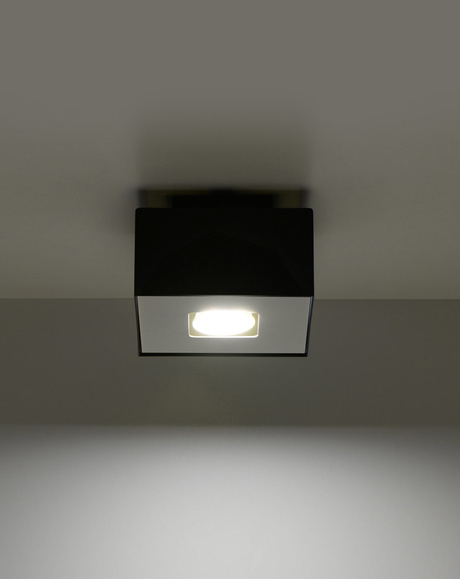 Plafond MONO 1 noir + 1x ampoule LED GU-10 4000K froid 7W 630lm