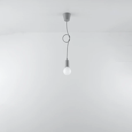 Lampe suspendue DIEGO 1 gris