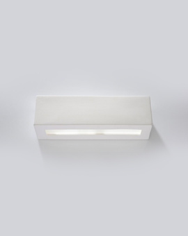 Applique céramique VEGA blanc + 1x ampoule LED E27 3000K Warm 7.5W 620lm