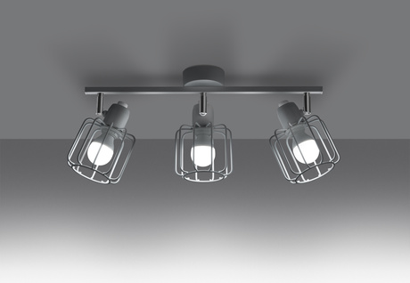 BELUCI 3 plafond blanc + 3x ampoule LED E14 4000K Froid 7.5W 680lm