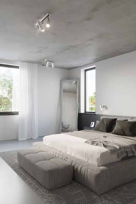 Plafond DIREZIONE 3 blanc + 3x ampoule LED GU-10 3000K Warm 7W 620lm