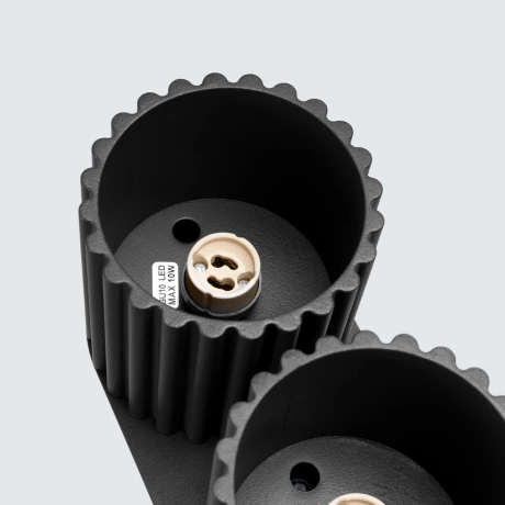 Plafonnier AURA 2 noir GU10