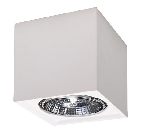 SEIDA plafond céramique blanc + 1x ampoule LED GU10 AR111 4000K COLD 10W 850lm