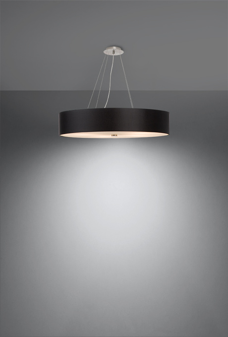 Lustre SKALA 70 noir + 6x ampoule LED E27 3000K Warm 7.5W 620lm
