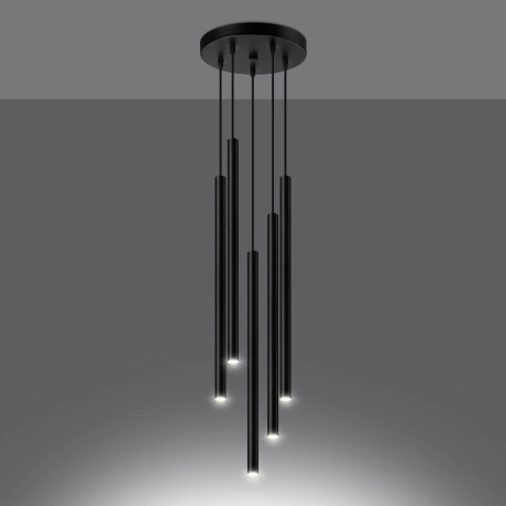 Lampe suspendue PASTELO 5P noir