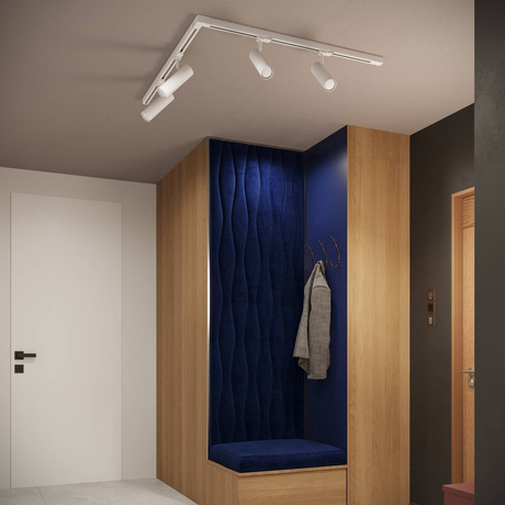 Plafonnier, 4 spots, système de rail triphasé, DIREZIONE