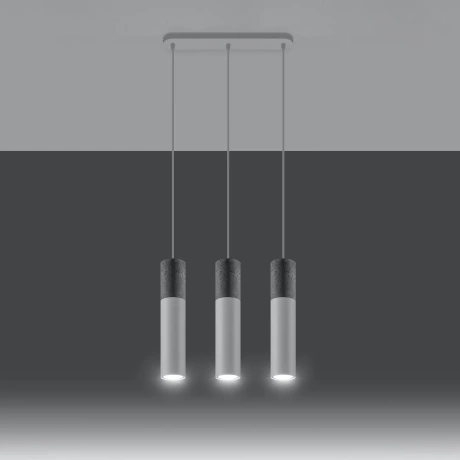 Lampe suspendue BORGIO 3L blanc