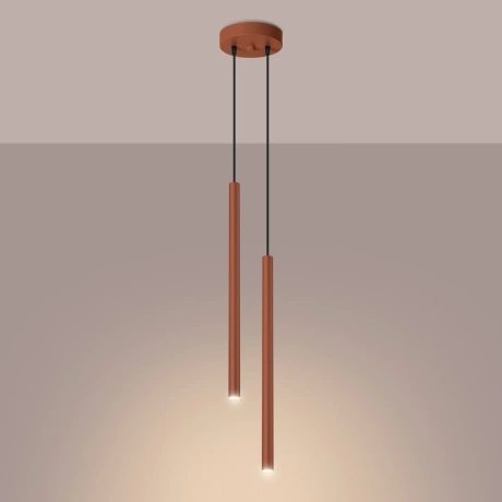 Lampe suspendue PASTELO 2 rouge ocre